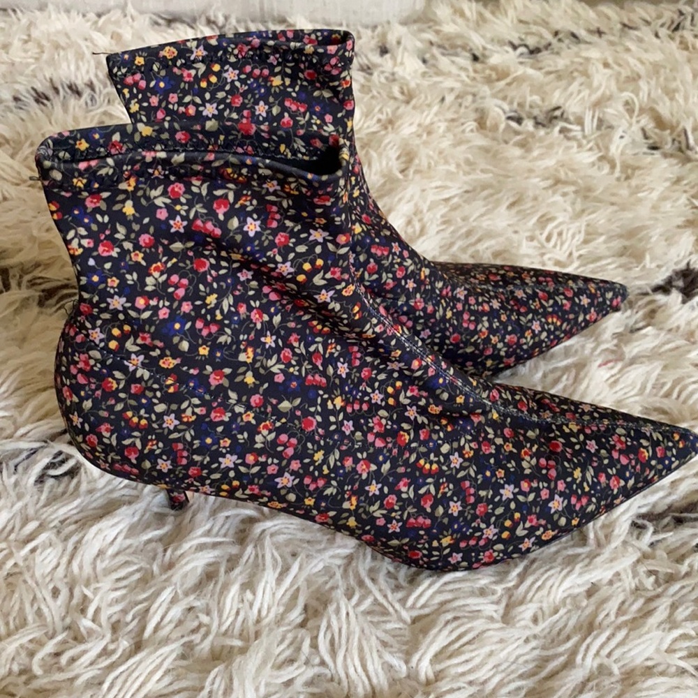 Zara Floral Booties